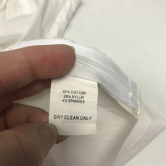 Trina Turk Top Womens 2 White Poplin Ruffle Single Shoulder Cotton Blend Resort - Picture 5 of 8